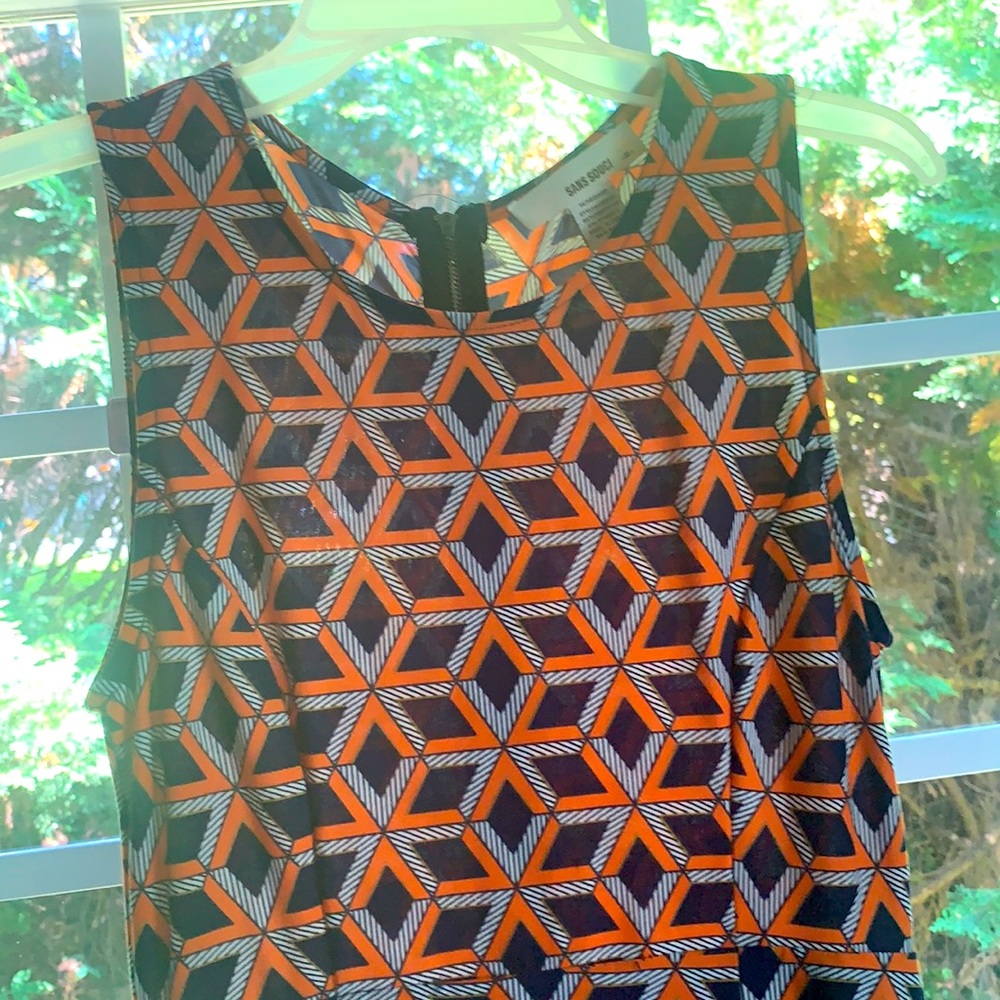Orange/Blue -Sans souci -size medium -dress- NWT!!